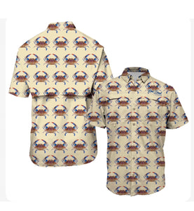 Crab Short Sleeve Button Up (SSBU3)