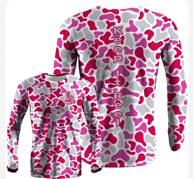 Pink Camo Long Sleeve Performance Dri-fit  (LS-37)