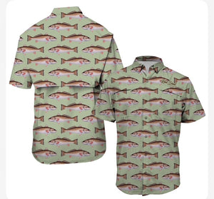 Redfish Light Green Button Up (SSBU9)