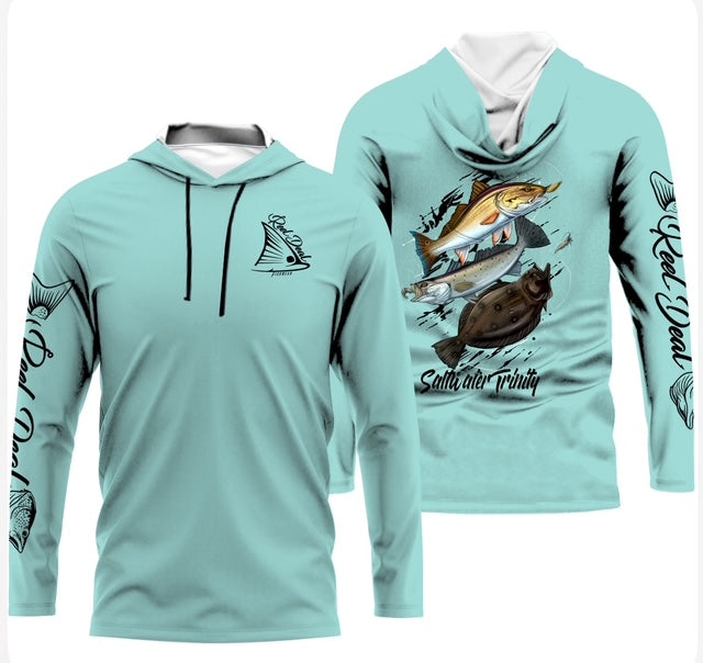Saltwater Trinity Seafoam Long Sleeve Hoodie (HO8)